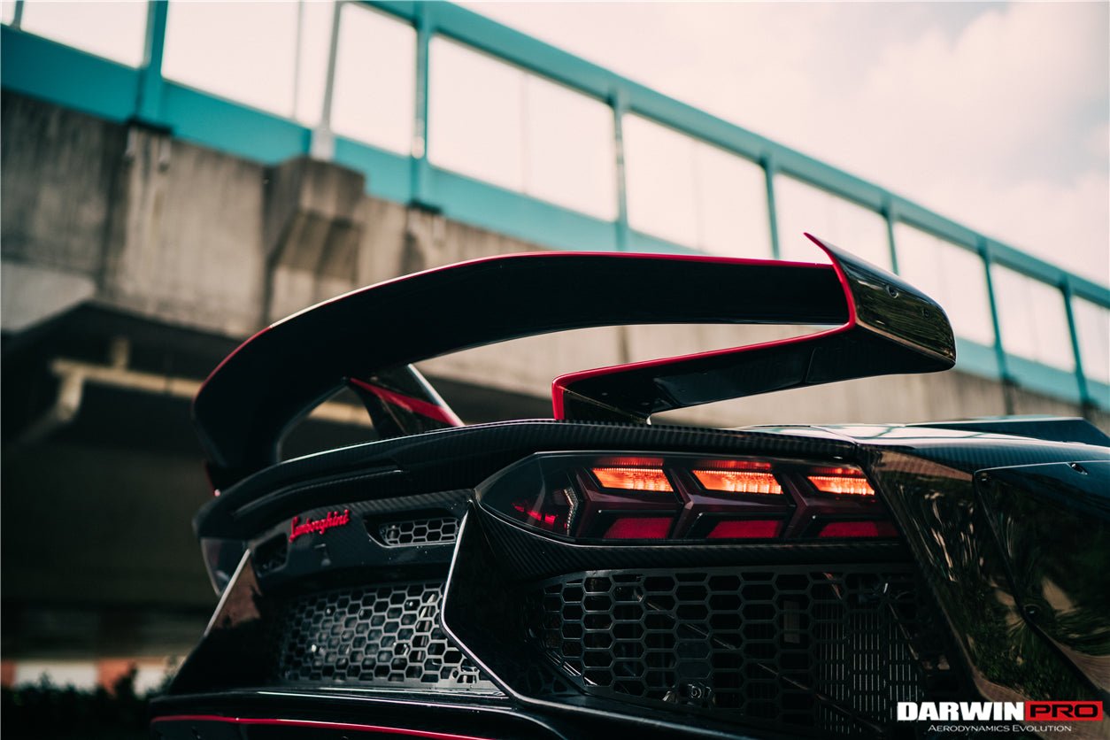2011 - 2016 Lamborghini Aventador LP700 Roadster SV-BKSSII Style Engine Hood And Wing