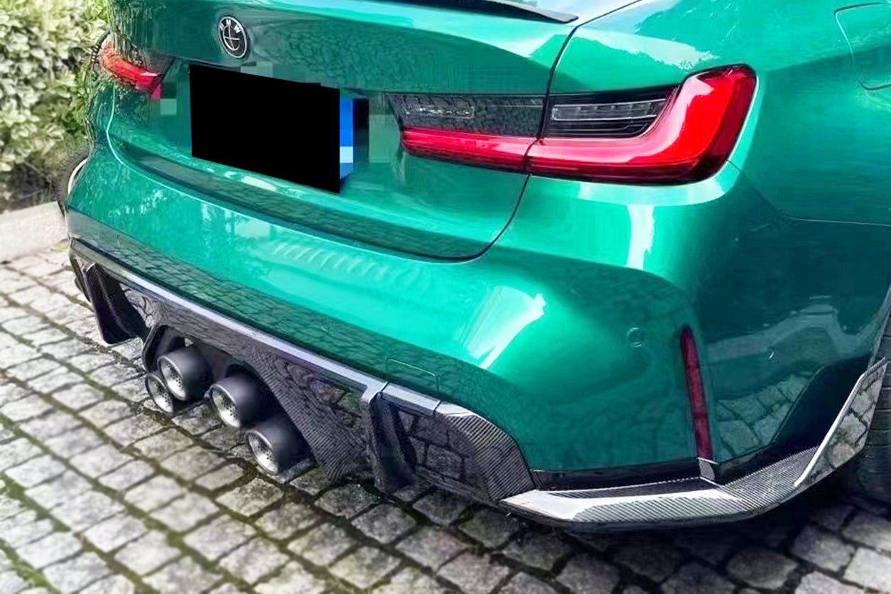 2021-2025 BMW M4 G82 G83 MP Style Dry Carbon Fiber Middle Rear Lip with Winglets