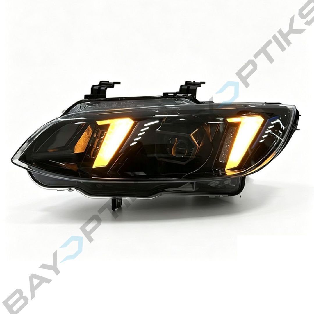 BMW E90 E92 M3 & 3 Series Coupe CSL Yellow/White Snake Eyes Style Headlights 2007–2013