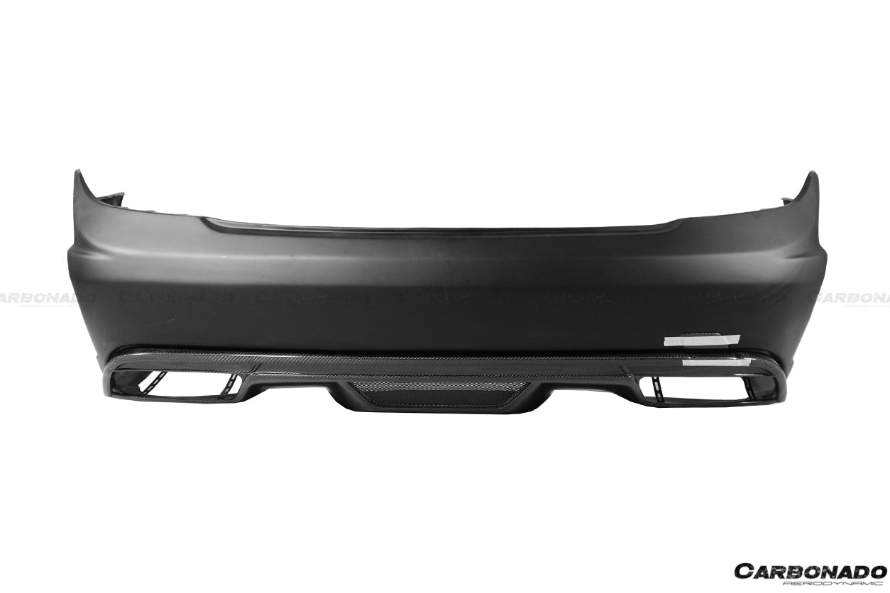 2008 - 2014 Mercedes Benz C Class W204 P Style Rear Bumper with Exhaust tips