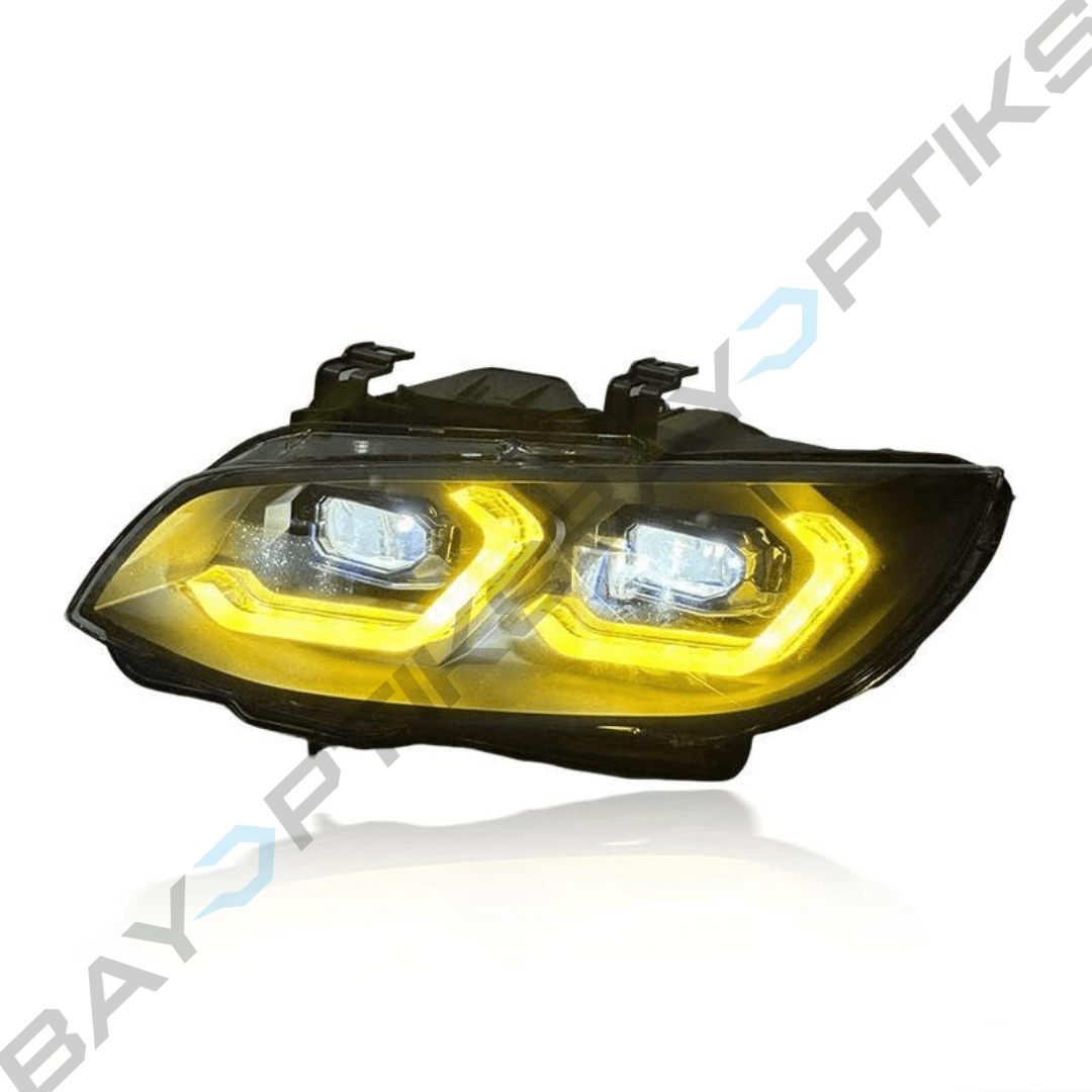 BMW LCI E92 Coupe Laser Style LED Headlights CSL Yellow/White (2011 - 2013)