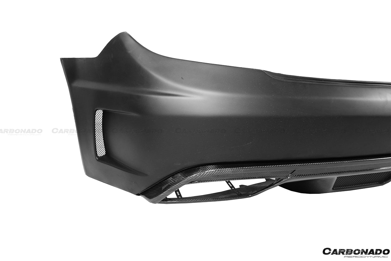 2008 - 2014 Mercedes Benz C Class W204 P Style Rear Bumper with Exhaust tips