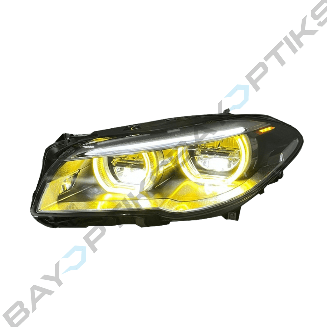 BMW F10 5 Series & M5 LCI Style CSL Yellow/White DRL Headlights 2011-2013