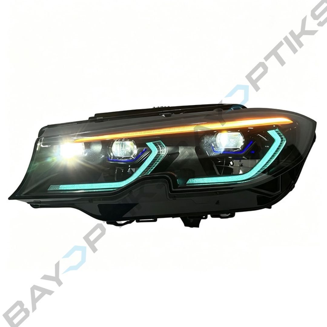 BMW G20 3 Series Black Shadowline RGB Laser Style Headlights 2020–2022