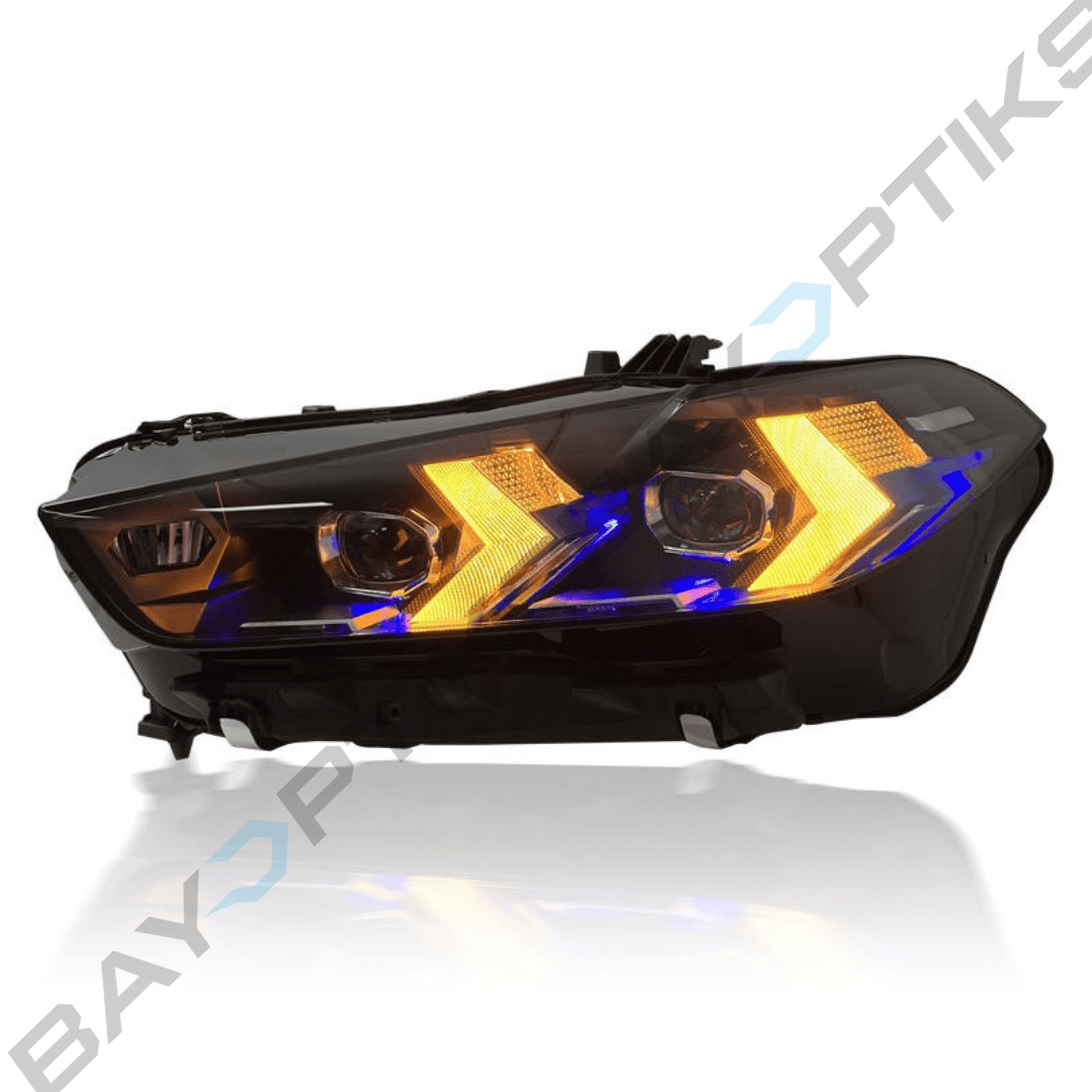 BMW X5 G05 Laser Style LED Headlights with Yellow/White DRL 2019-2024
