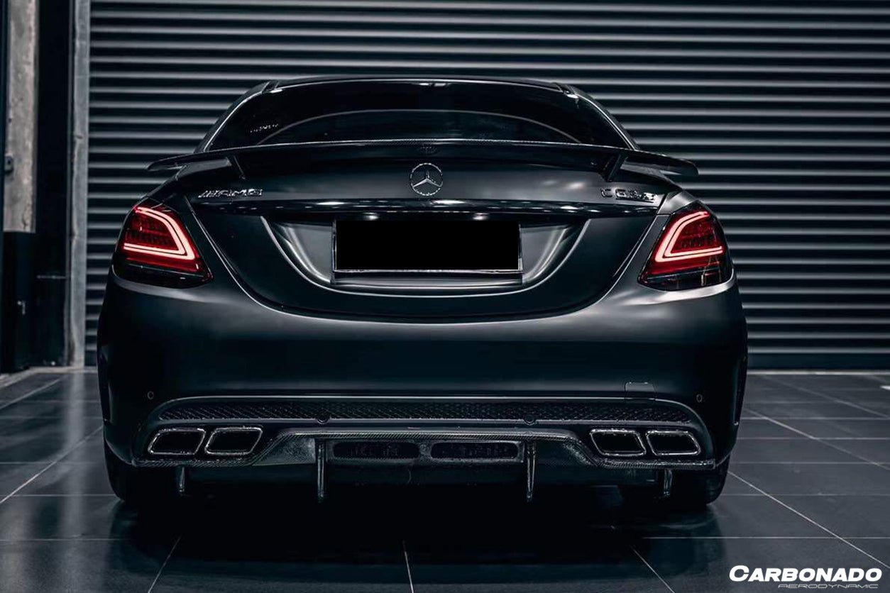 2015 - 2021 Mercedes Benz W205 C63/S AMG Sedan PS Style Rear Diffuser