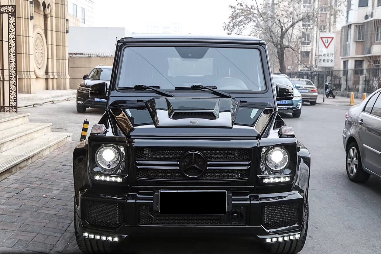 2002 - 2018 Mercedes Benz W463 G Class Wagon BRS Style Autoclave Carbon FIber Hood Scoop