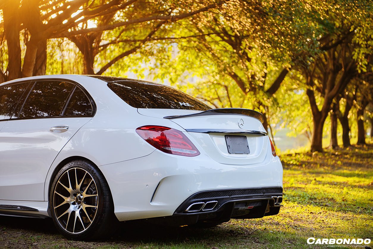2015 - 2021 Mercedes Benz W205 C63/S AMG Sedan PS Style Rear Diffuser
