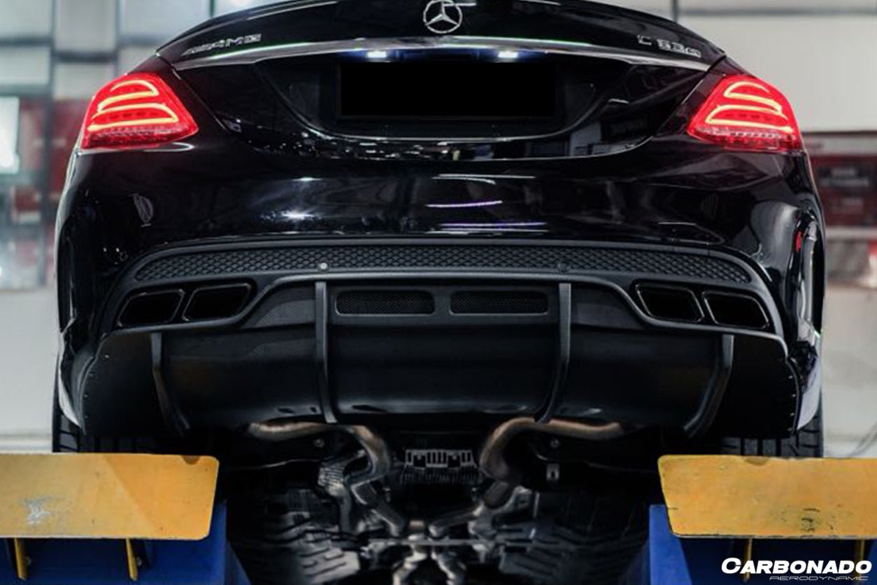 2015 - 2021 Mercedes Benz W205 C63/S AMG Sedan PS Style Rear Diffuser