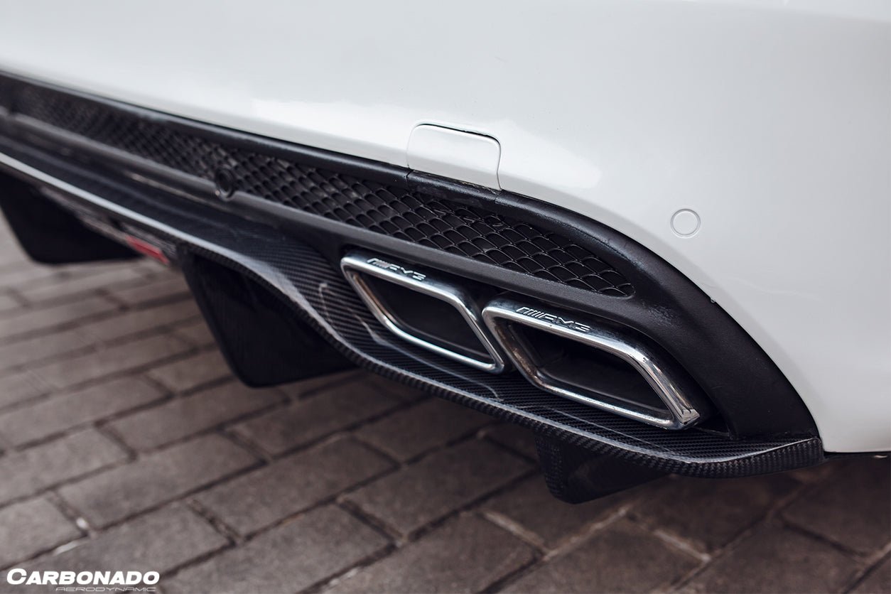 2015 - 2021 Mercedes Benz W205 C63/S AMG Sedan PS Style Rear Diffuser