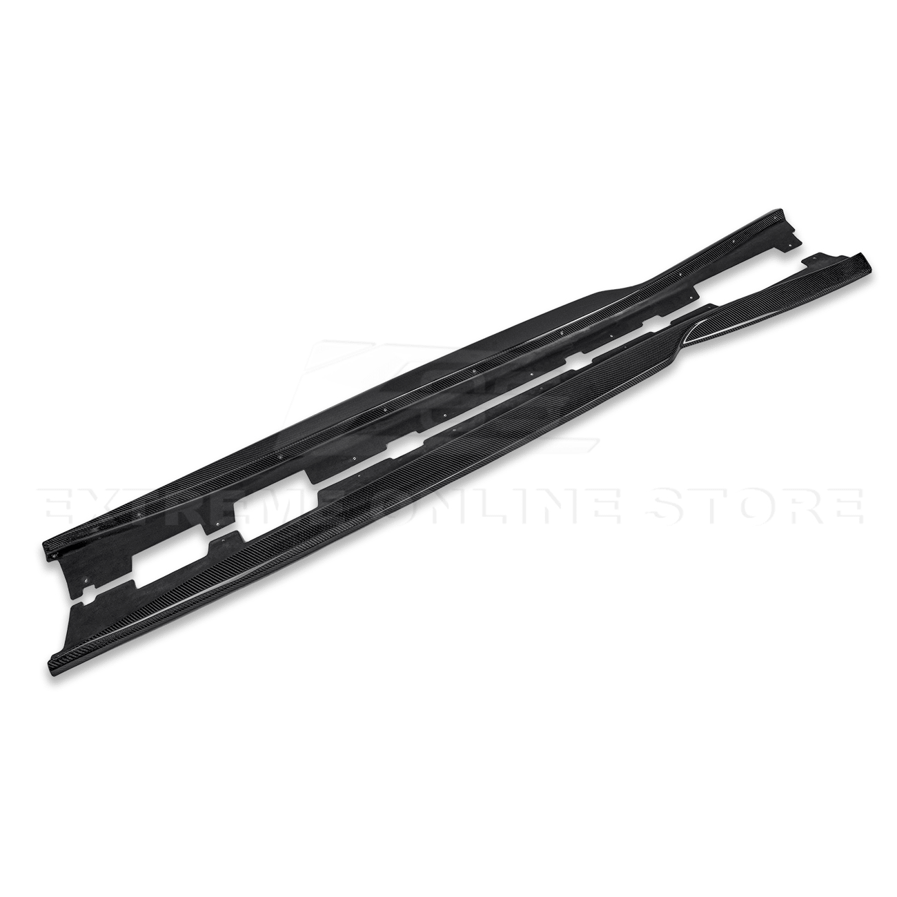 Chevrolet Camaro 6th Gen T6 Style Gloss Black Carbon Fiber Side Skirts 2019-2024