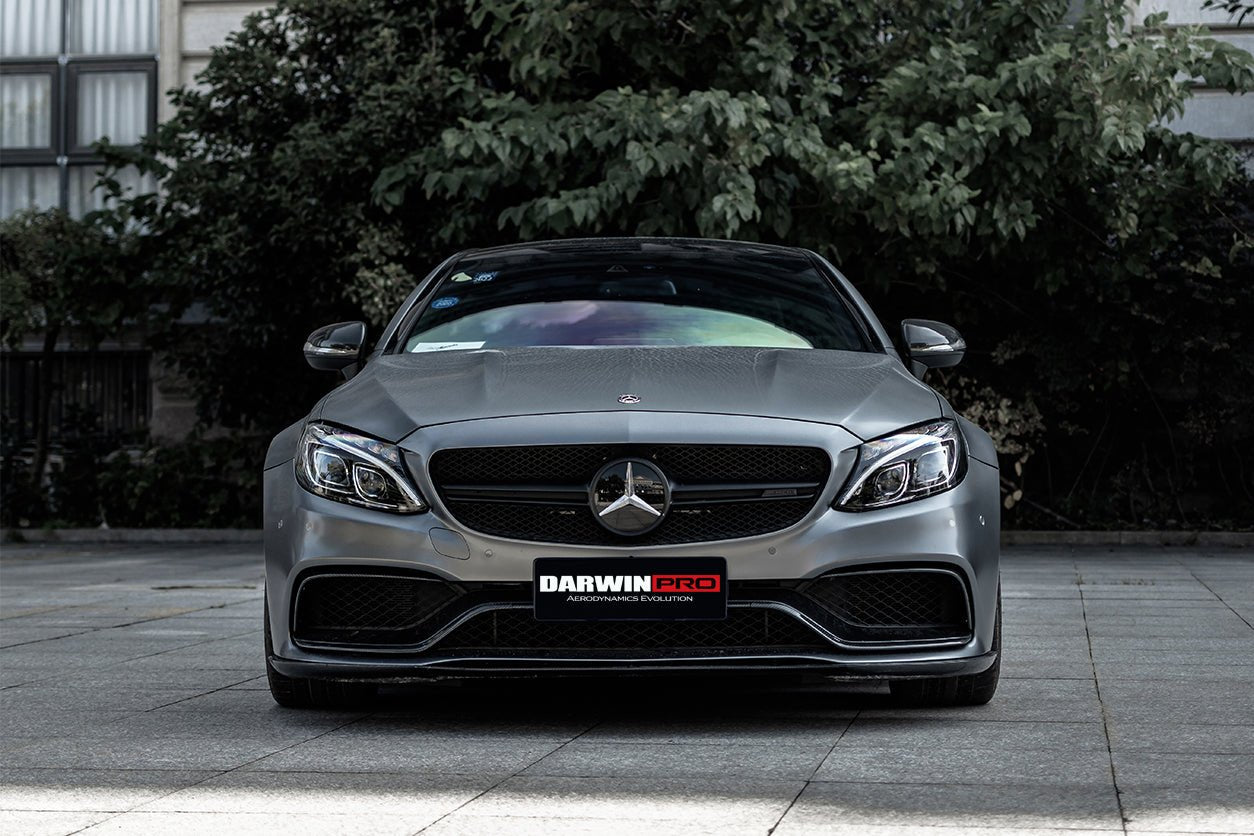2015-2021 Mercedes Benz W205 C63/S AMG Coupe BKSS Style Carbon Fiber Front Lip - DarwinPRO Aerodynamics