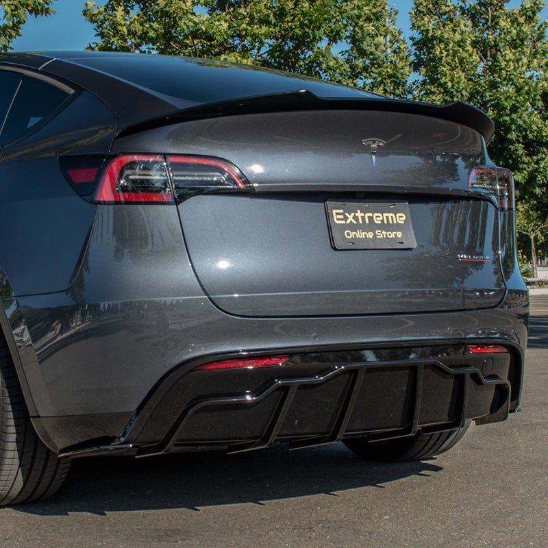 Tesla Model Y Performance Style Gloss Black Rear Bumper Diffuser 2020-2024