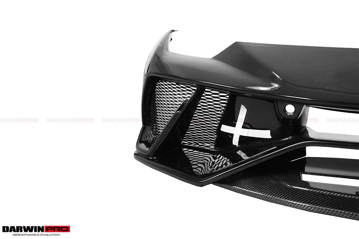 2015 - 2025 Lamborghini Huracan LP610 & LP580 & EVO & Tecnica Performante Style Partial Carbon Front Bumper