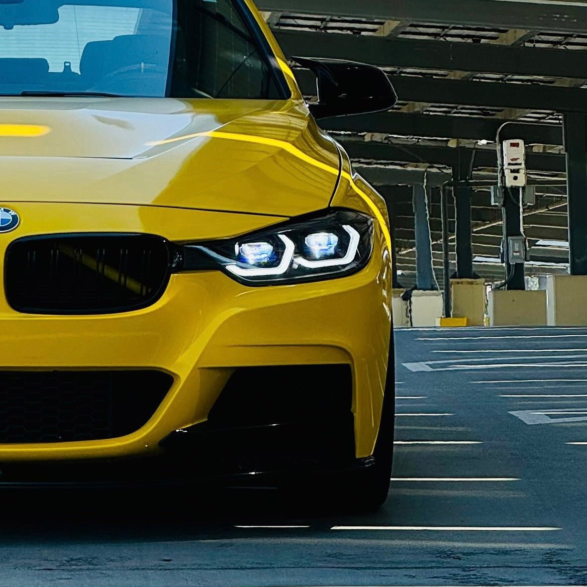 BMW F30 3 Series Laser Style LED Headlights CSL Yellow/White (2012 - 2018)