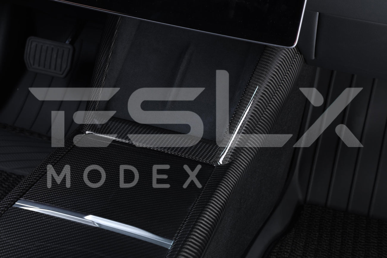 Tesla Model 3 Highland Model Y Carbon Fiber Interior Console Frame Trim 2024-2025