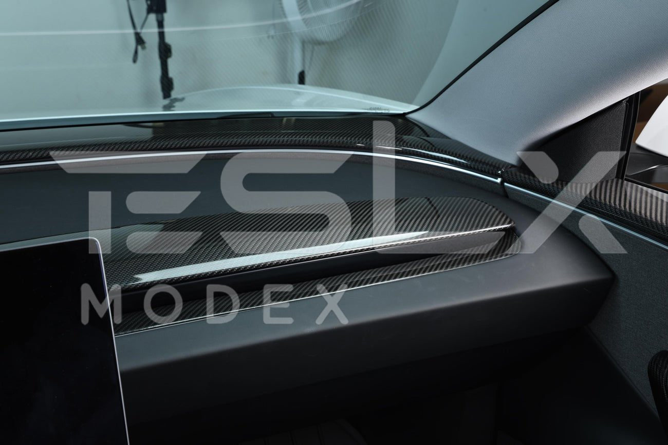 Tesla Model 3 Highland / Model Y Carbon Fiber Interior Front Center Air Outlet Frame Cover 2024-Up
