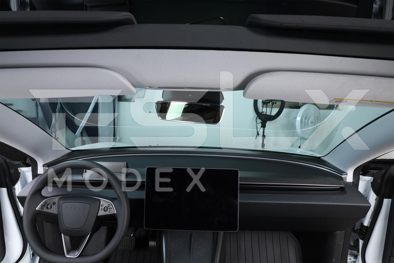 Tesla Model 3 Highland / Model Y Carbon Fiber Interior Front Center Air Outlet Frame Cover 2024-Up