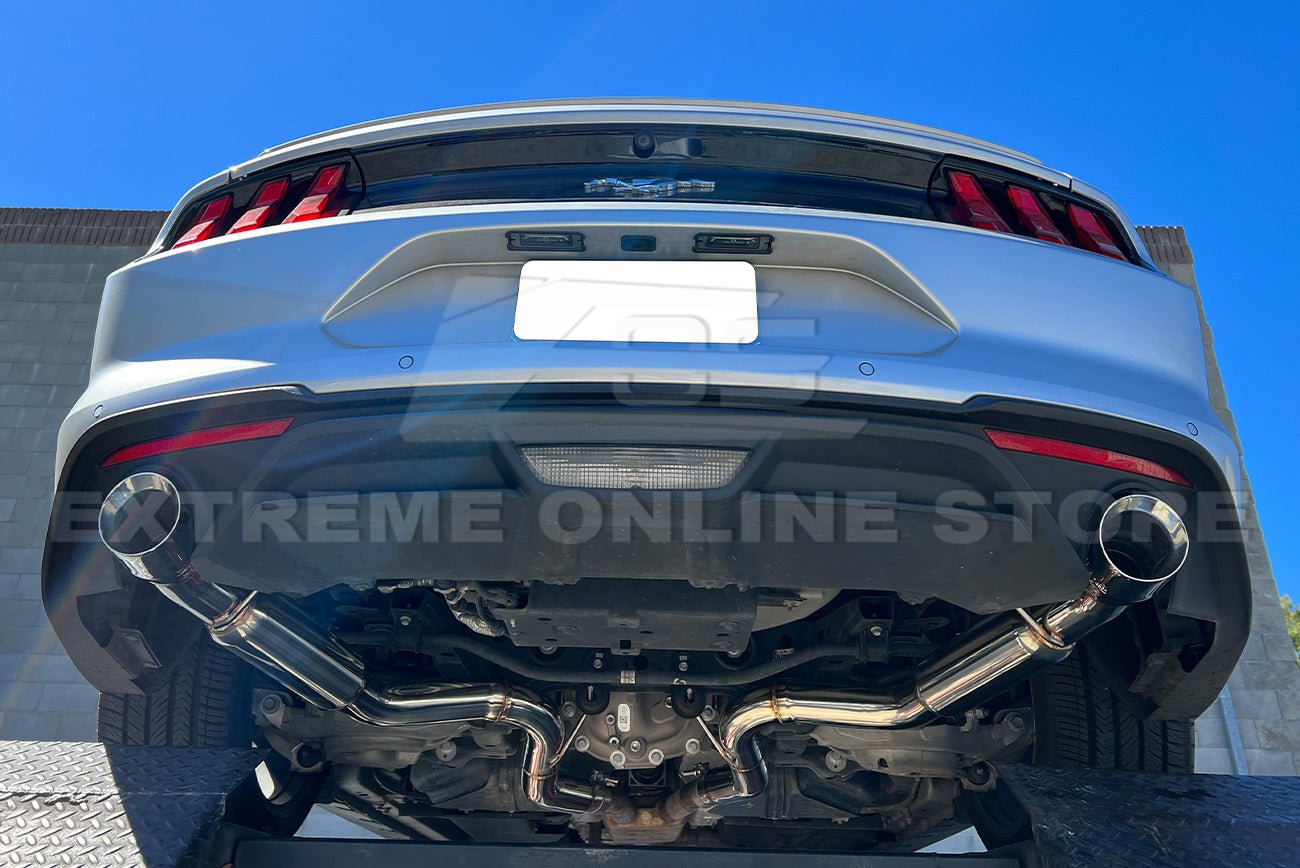 Ford Mustang S550 Axle Back Exhaust System Extreme Muffler 4 Inch Tips 2015-2023