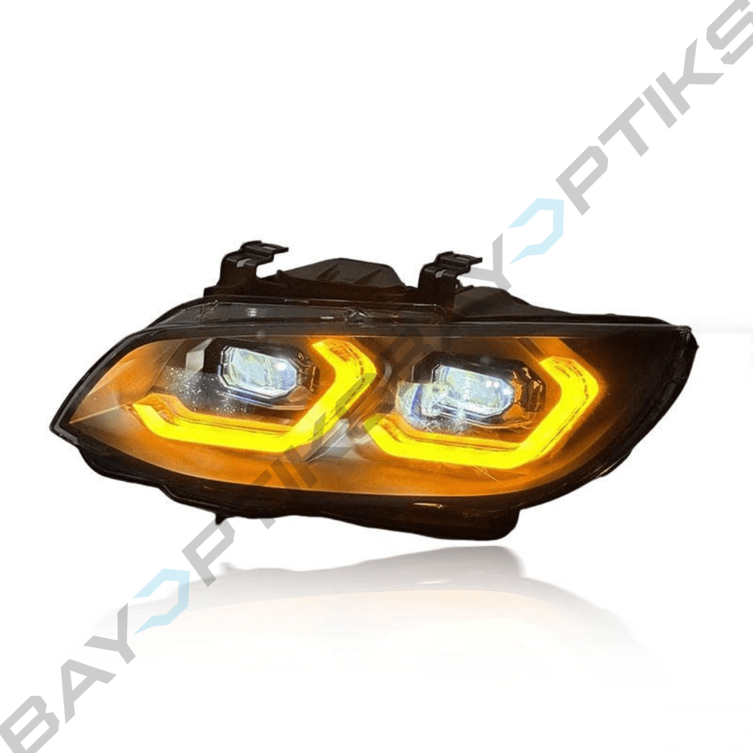 BMW LCI E92 Coupe Laser Style LED Headlights CSL Yellow/White (2011 - 2013)