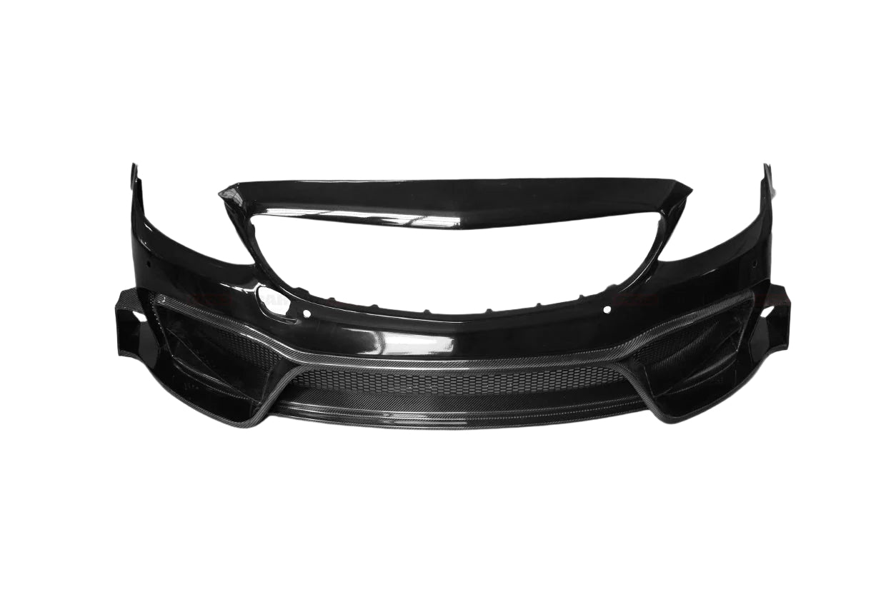 2015 - 2021 Mercedes Benz W205 C63/S AMG Sedan IMP Performance Partial Carbon Fiber front bumper