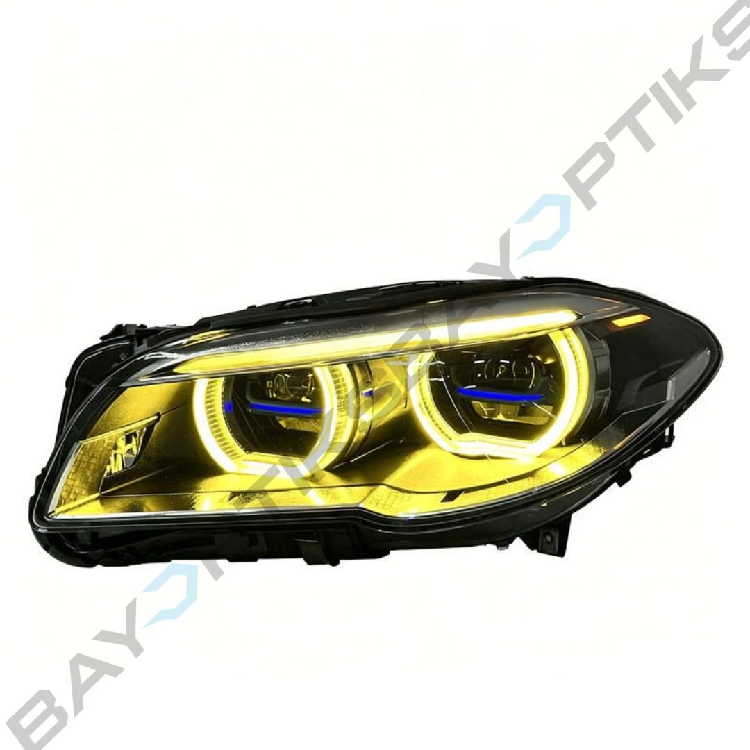 BMW F10 5 Series Laser Style Dual Projector CSL Yellow/White LED Headlights 2010–2017