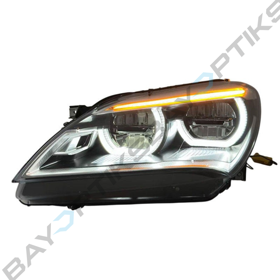 BMW 6 Series Gran Coupe F06 Dual-Color LED Headlights with Yellow/White Angel Eyes 2012-2013