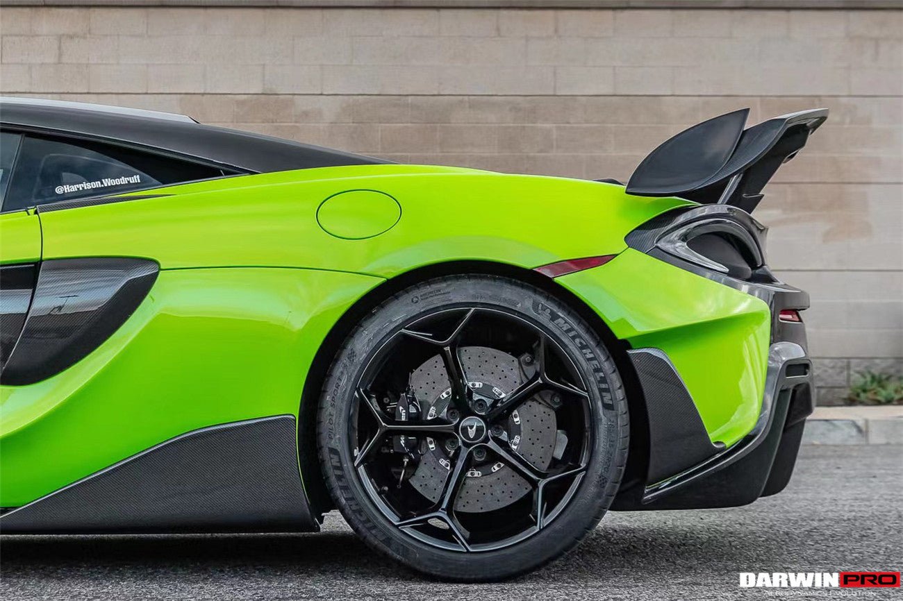 2015 - 2020 McLaren 540C & 570S & 570GT 600LT-Style Partial Carbon Fiber Rear Bumper with Diffuser and Trunk Spoiler and Engine Trunk and Exhaust