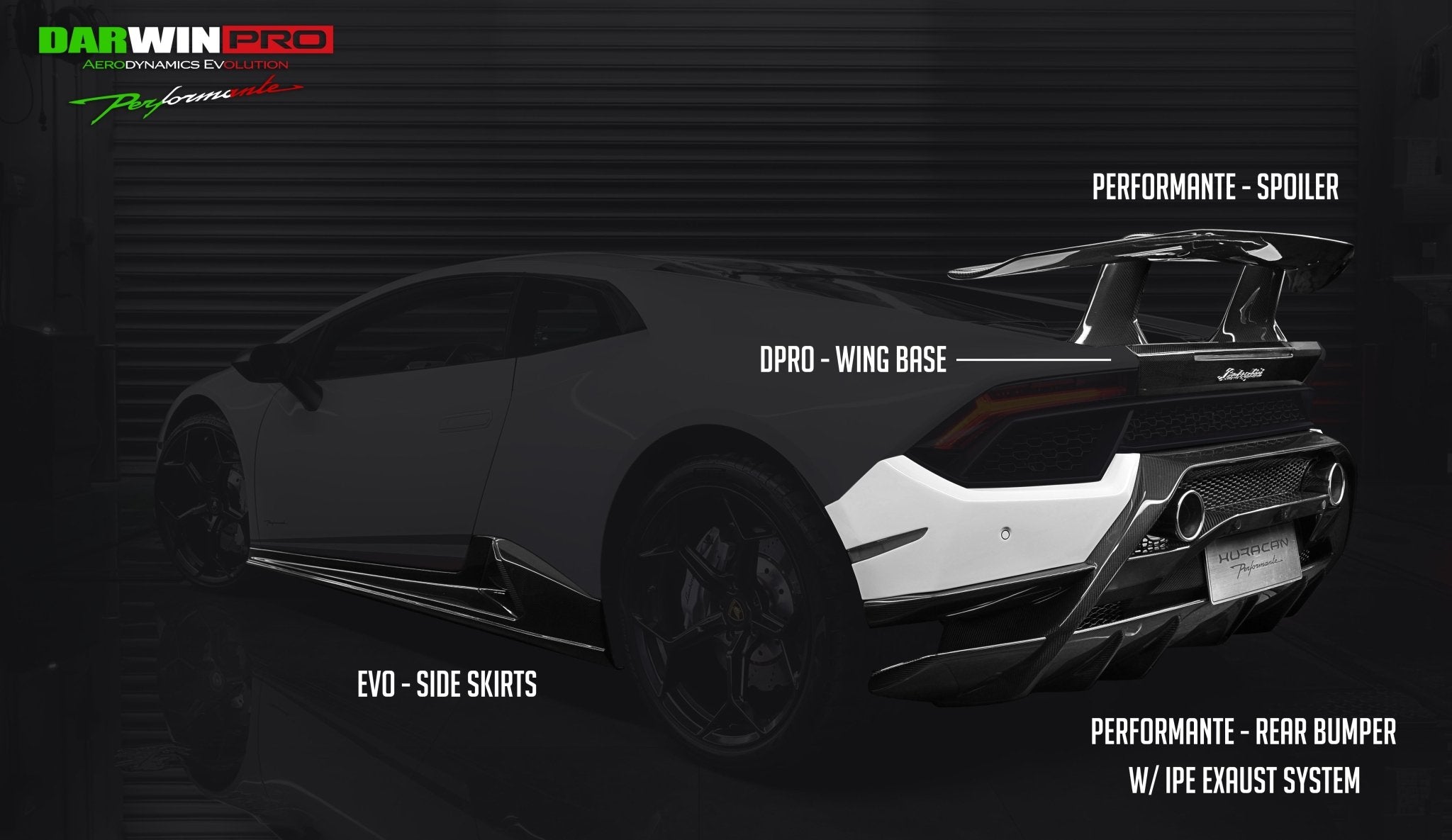 2015 - 2025 Lamborghini Huracan LP610 & LP580 & EVO & STO & Tecnica PEVO Style Side Skirts