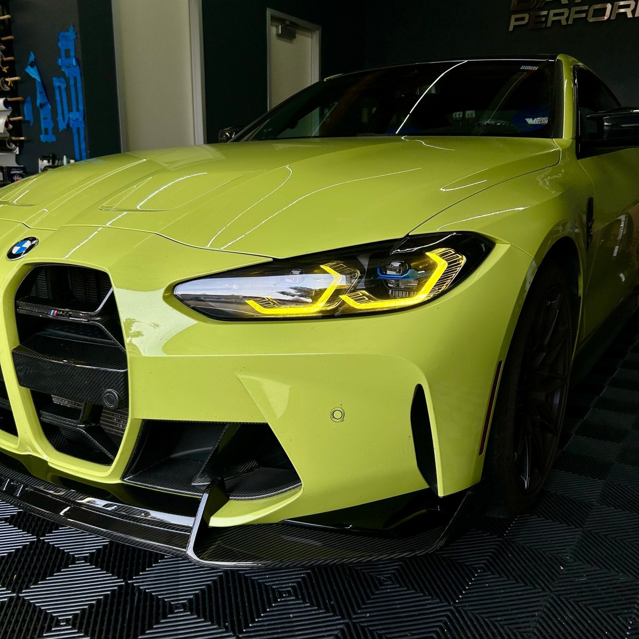 BMW G8X G80 M3 G82 M4 G22 4 Series CSL Yellow/White Complete Laser Style Headlights (2021 - Present)