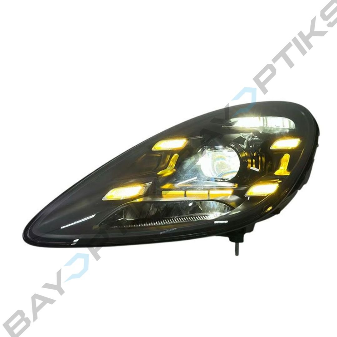 Porsche 982 718 Cayman Yellow White Switchable LED Front Lights 2017-2024