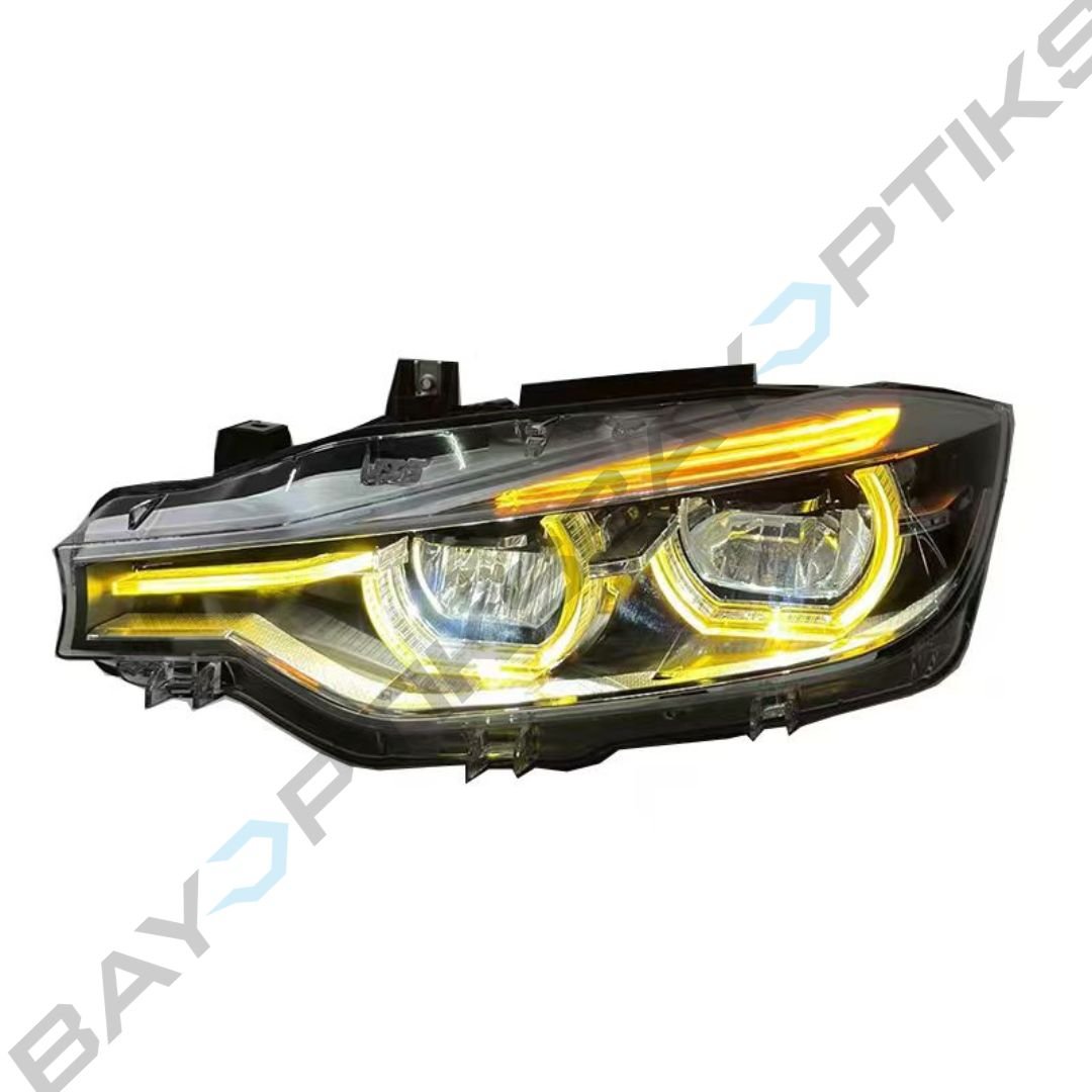 BMW 3 Series F30 OEM Chrome LCI Style Tri-Color Headlights 2013-2018