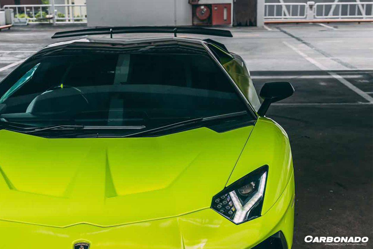 2011-2022 Lamborghini Aventador LP700 LP750 LP740 LP720 LP780 Coupe & Roadster SV Style Trunk Wing - Carbonado