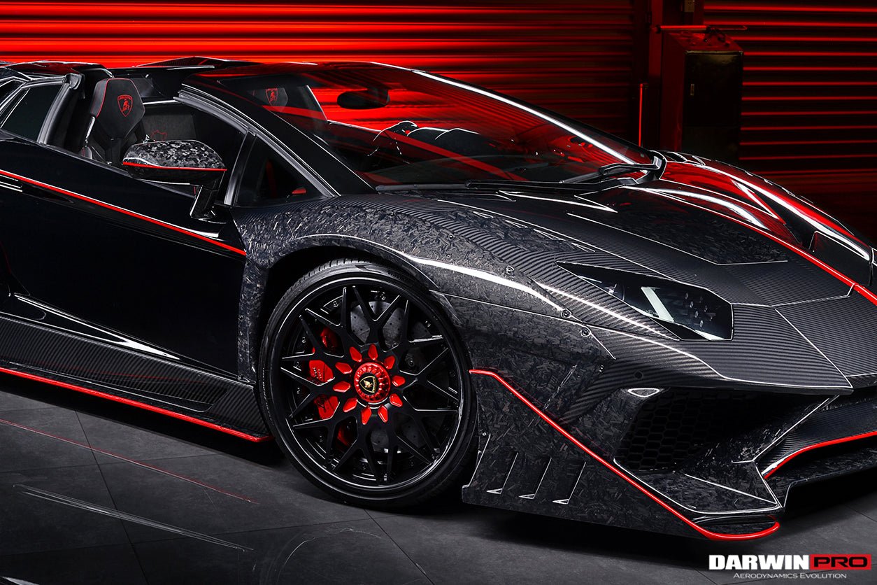 2011 - 2016 Lamborghini Aventador LP700 LP720 LP750 SVJ SV Coupe & Roadster Dry Carbon Fiber Mirror Housing Replacement