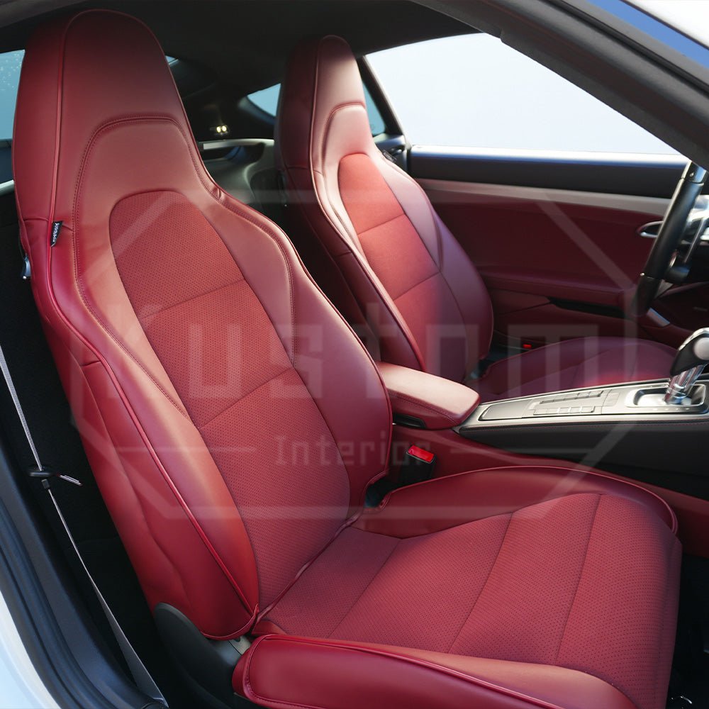 Porsche 718 Cayman 982 Custom Leather Seat Covers 2017-Up