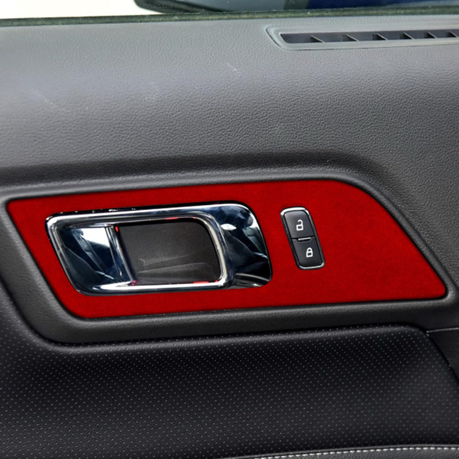 Ford Mustang Suede Leather Door Handle Lock Switch Trim 2024+