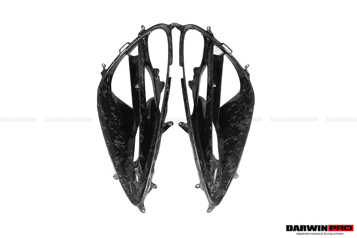 2017 - 2020 McLaren 720S Dry Carbon Fiber Headlight Inserts Trim Replacement