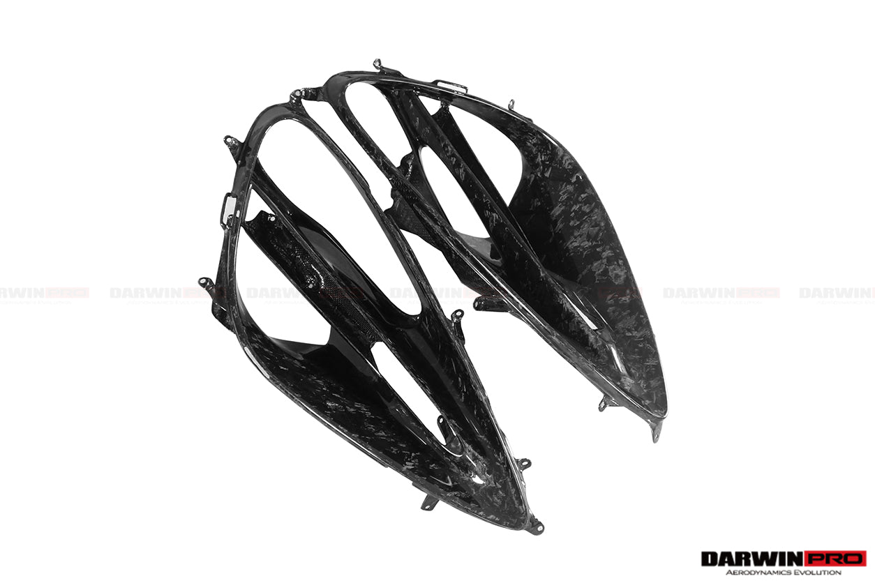 2017 - 2020 McLaren 720S Dry Carbon Fiber Headlight Inserts Trim Replacement