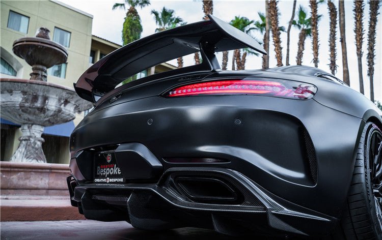 2017 - 2021 Mercedes Benz AMG GT/GTS IMP Performance Partial Carbon Fiber Rear Bumper w/ Diffuser