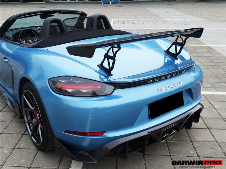 2016 - 2024 Porsche 718 Cayman & Boxster BKSS Style Carbon Fiber Rear Trim