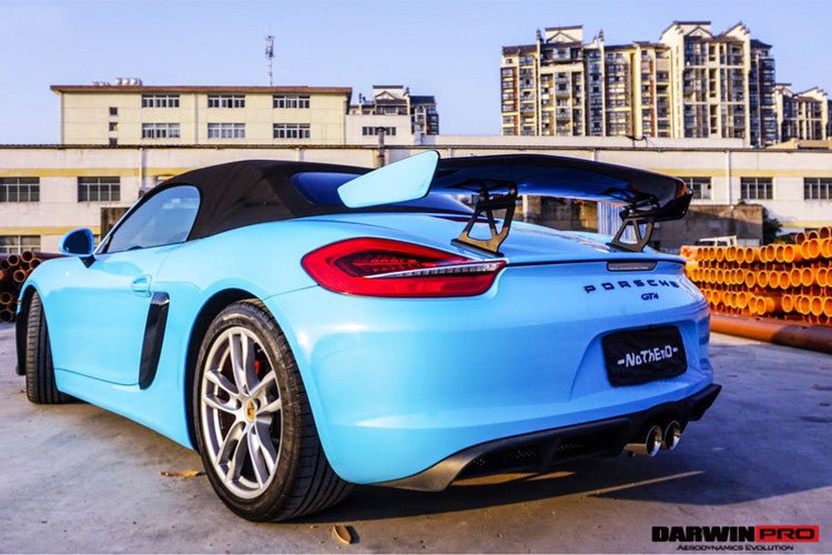 2012 - 2016 Porsche 981 Boxster/Cayman GT4 Style Style Carbon Fiber Trunk Spoiler