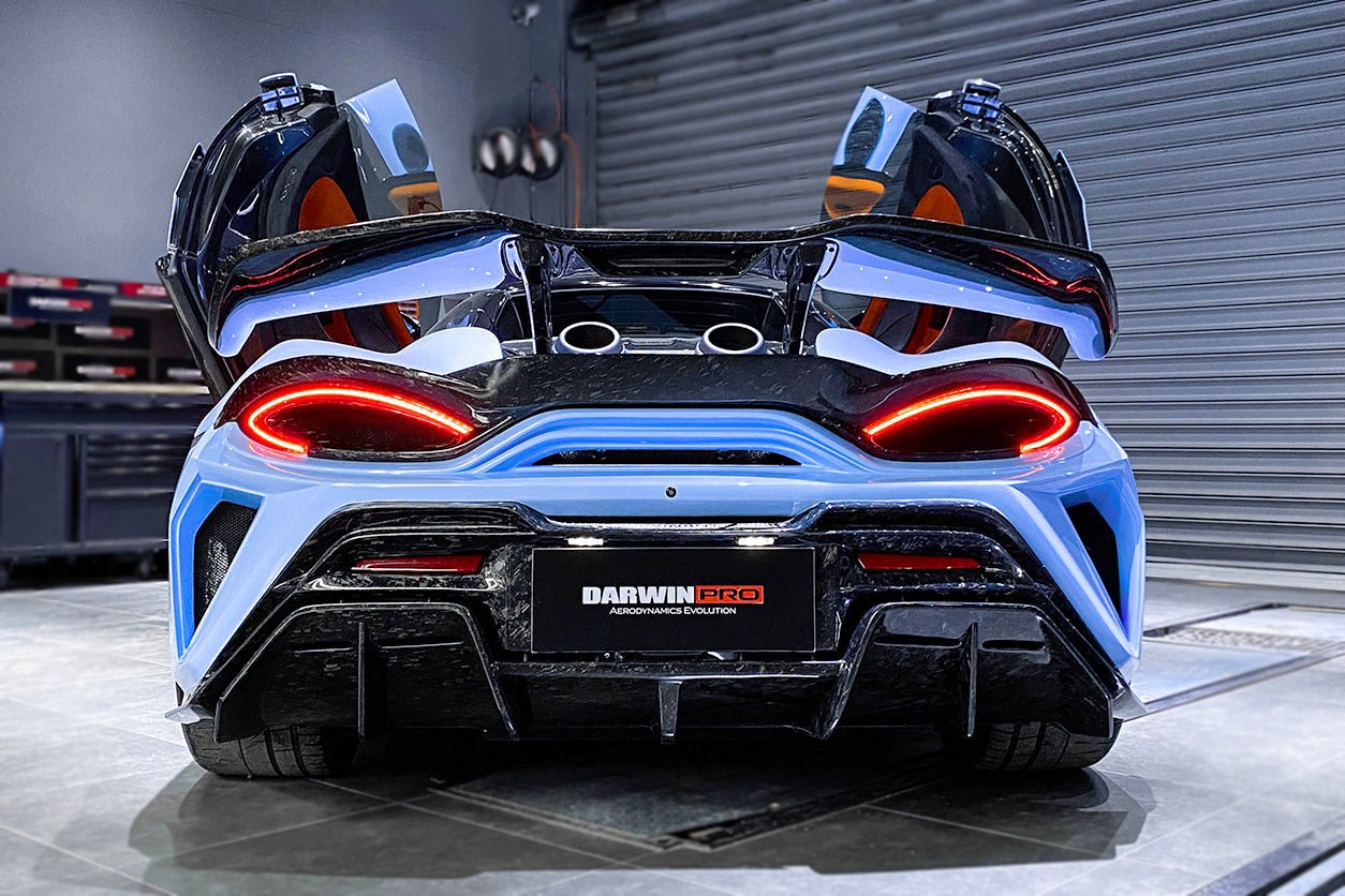 2018 - 2021 McLaren 600lt BKSS Style Partial Carbon Fiber Rear Bumper