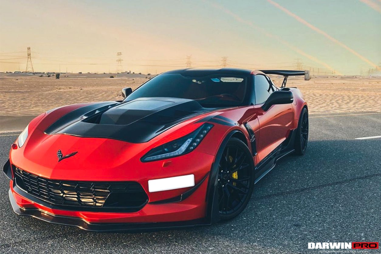 2013-2019 Corvette C7 Z51 Z06 Grandsport Carbon Fiber Front Lip with Winglets