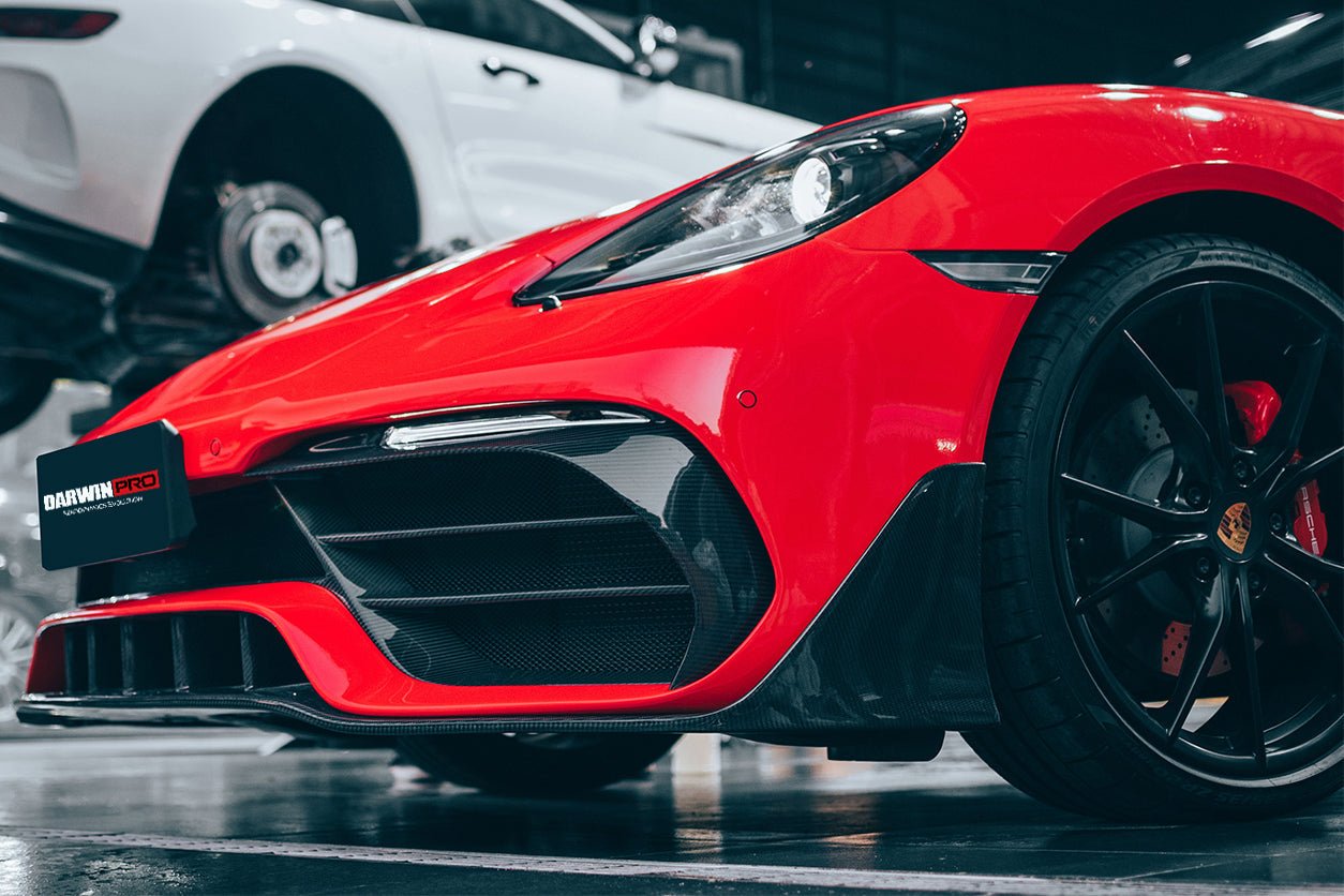 Porsche 718 Cayman & Boxster Stuttmate Carbon Fiber Front Bumper (2016-2020)