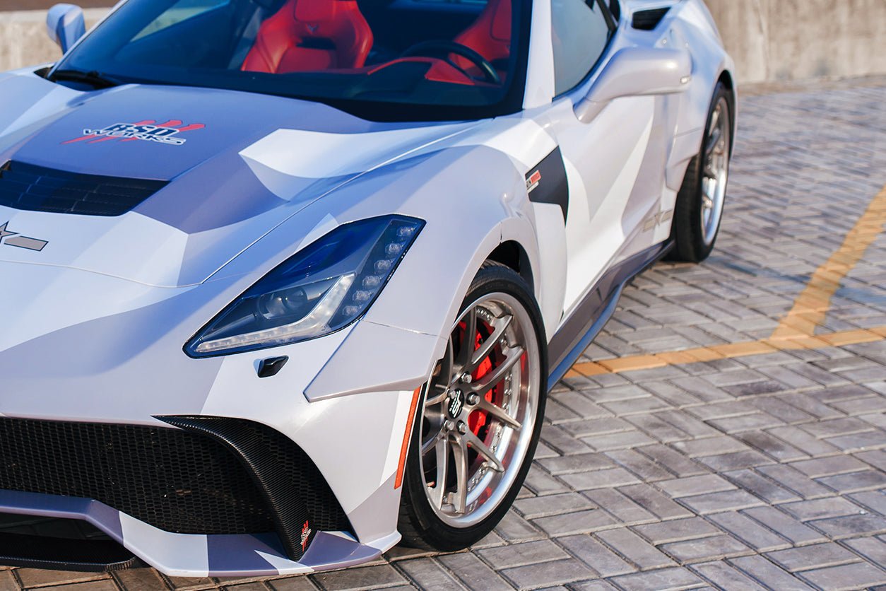 2013 - 2019 Corvette C7 AR Style Carbon Fiber Side Skirts