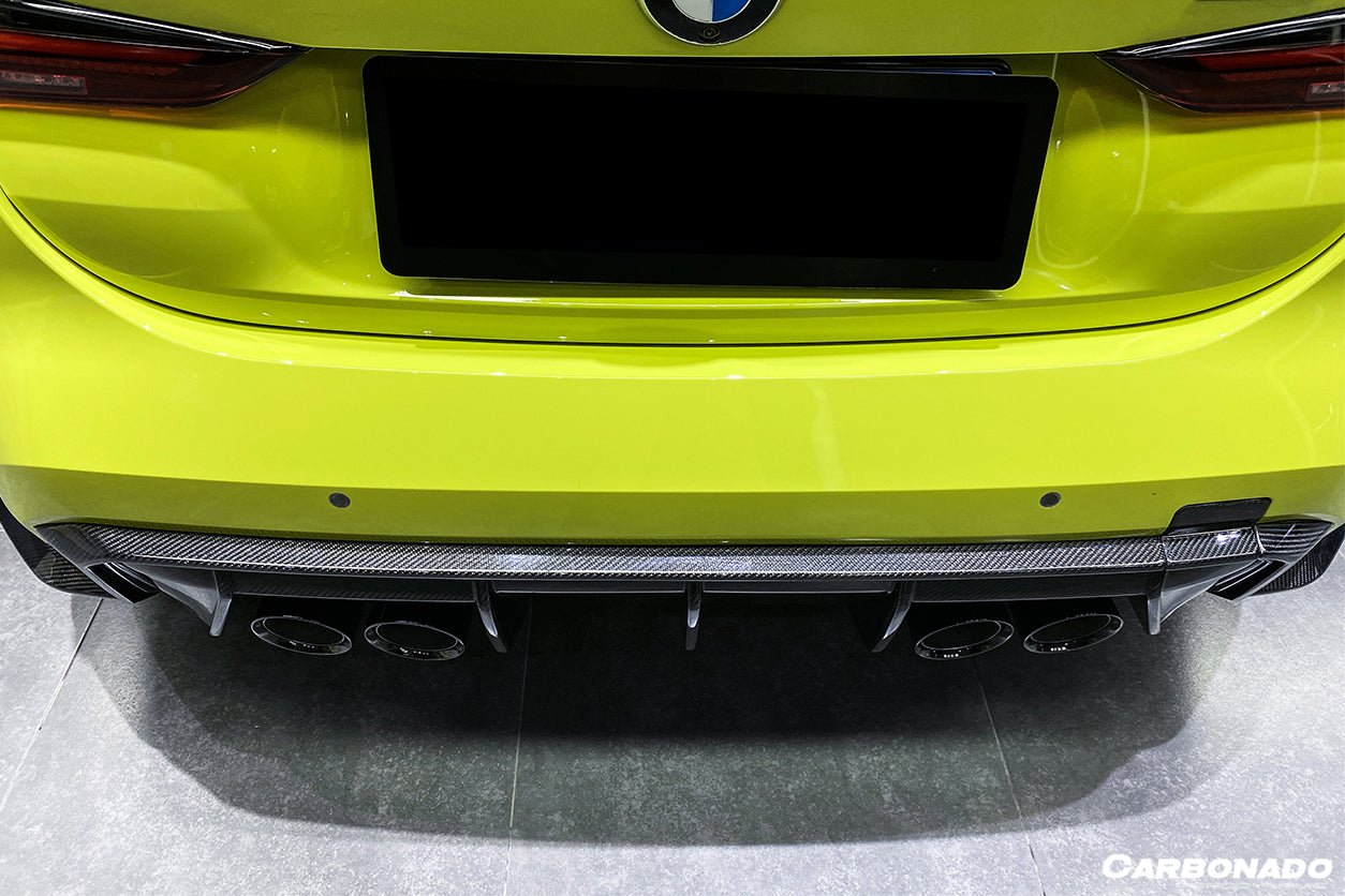 2021-2025 BMW M3 G80 MP Style Carbon Fiber Quad Rear Lip with Winglets