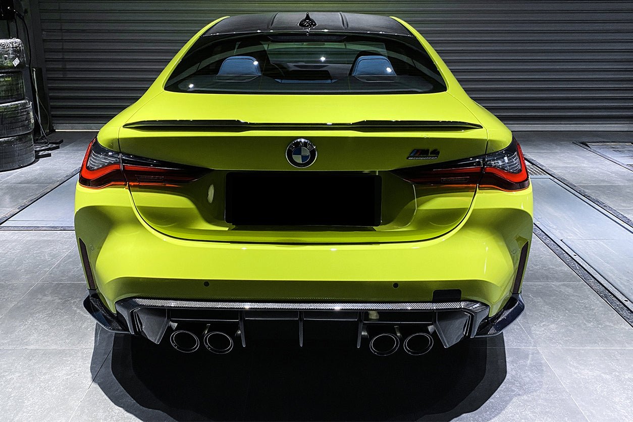 2021-2025 BMW M3 G80 MP Style Carbon Fiber Quad Rear Lip with Winglets