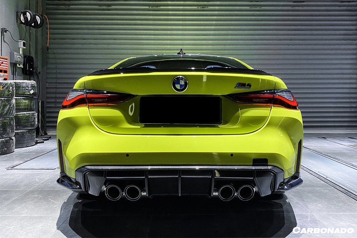 2021-2025 BMW M3 G80 MP Style Carbon Fiber Quad Rear Lip with Winglets