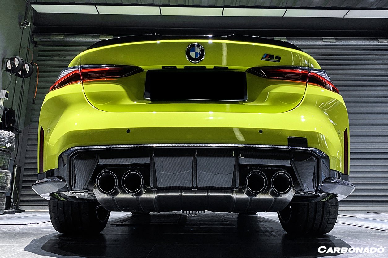 2021-2025 BMW M3 G80 MP Style Carbon Fiber Quad Rear Lip with Winglets