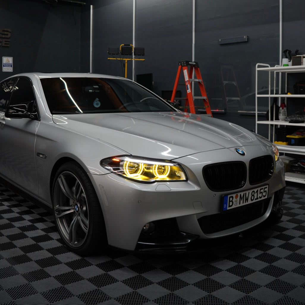 BMW F10 5 Series M5 LCI Style CSL Yellow/White DRL Headlights 2011–2017